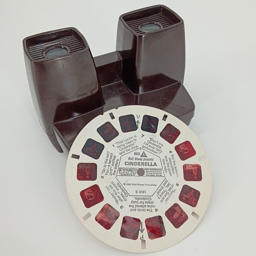 Vintage Sawyer’s View-Master Model F Lighted Bakelite + 1965 Cinderella Reel
